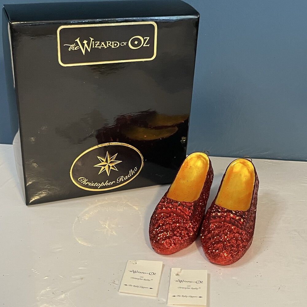 Christopher Radko RUBY SLIPPERS Ornament Wizard Of Oz Limited Ed #4586/10,000